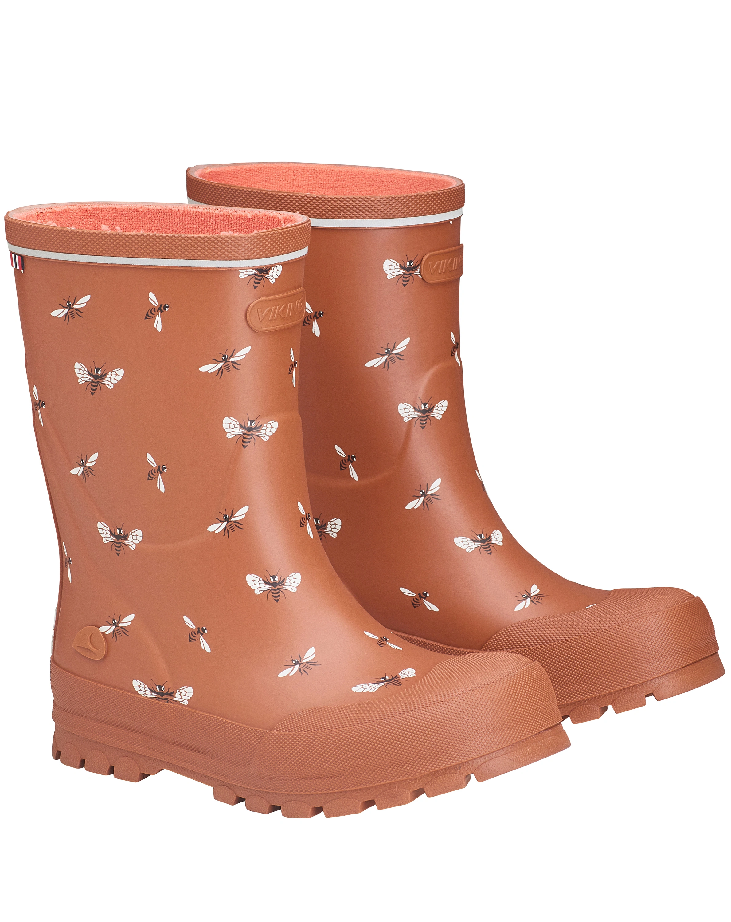 Gummistiefel JOLLY BEE in cognac/white