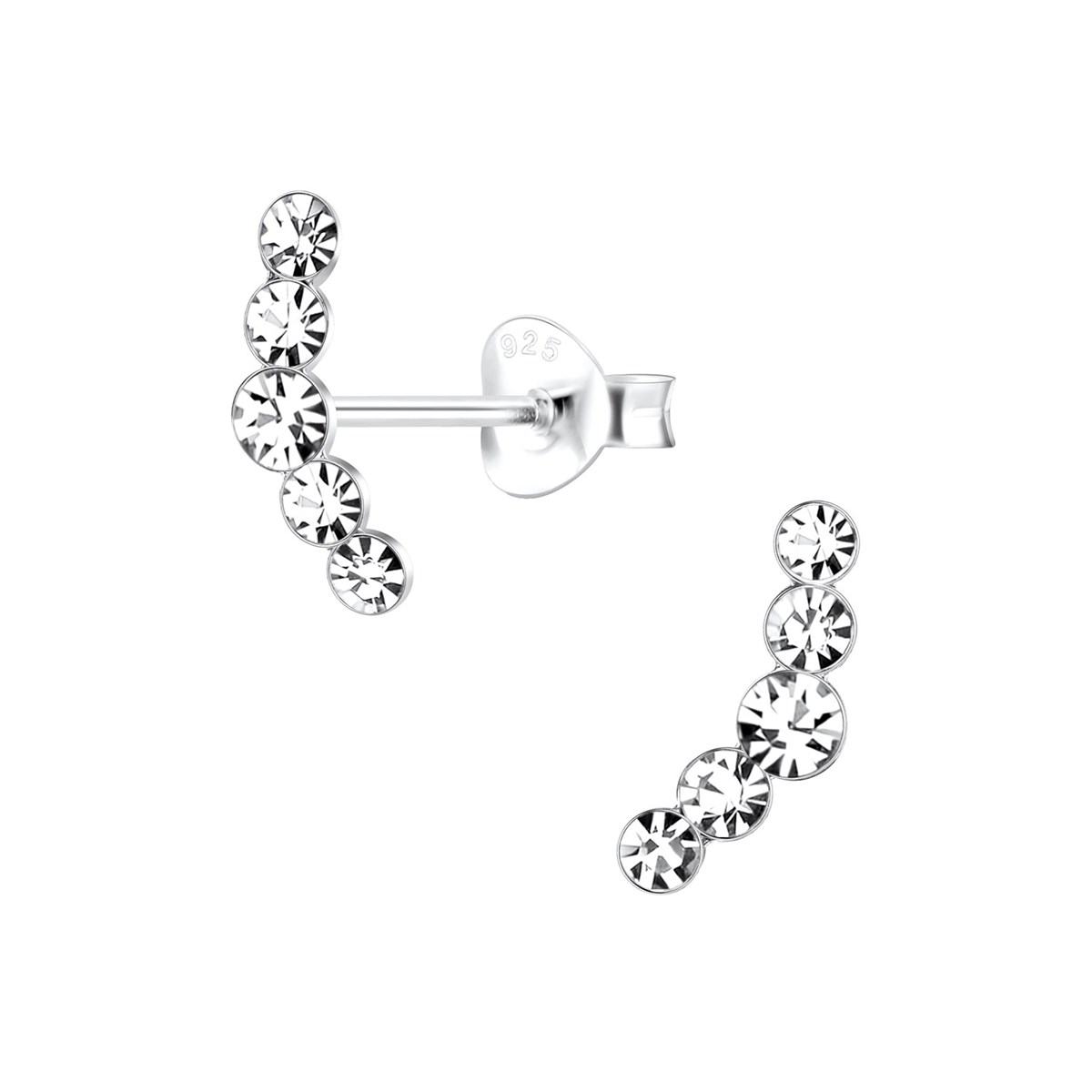Boucles d'oreilles en cristal et en argent 925