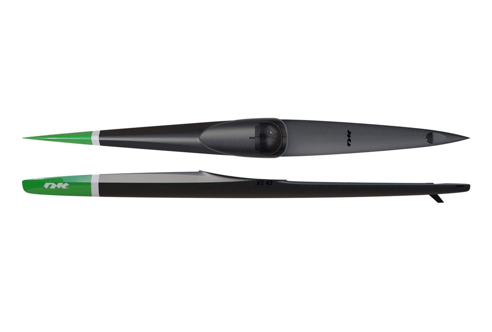 Nordic Kayaks K1 43 CarbonX Sort/Grønn
