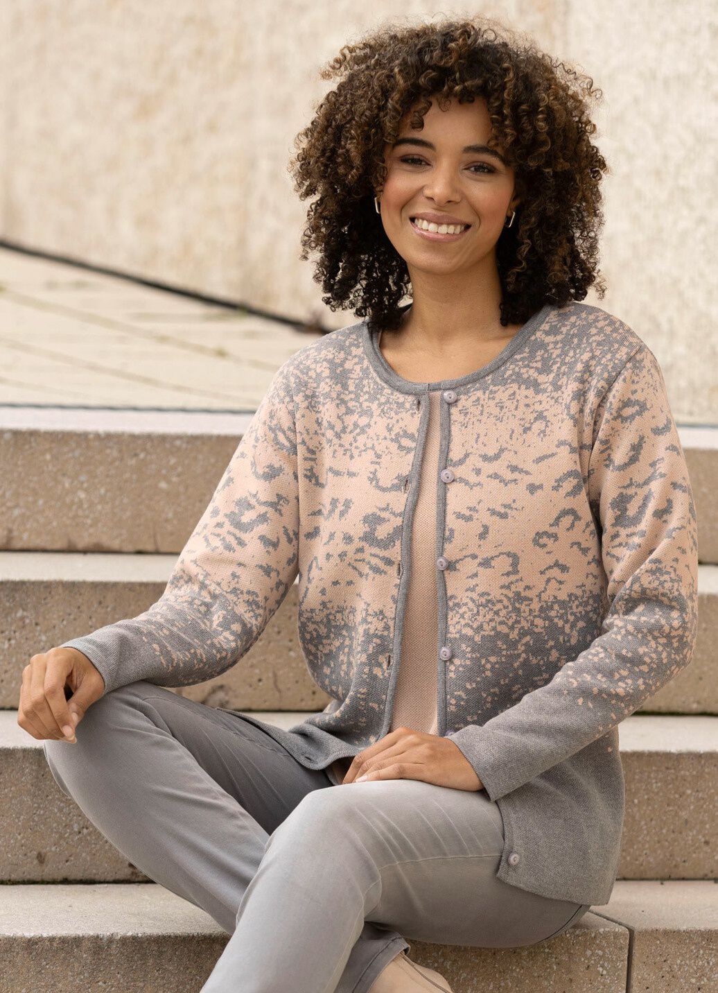 Strick-Twinset in Jacquard-Dessin