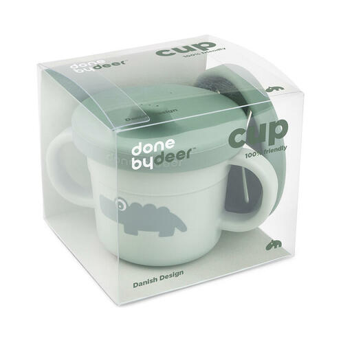 Foodie Tasse d'Apprentissage & Snack Croco Vert - DONE BY DEER