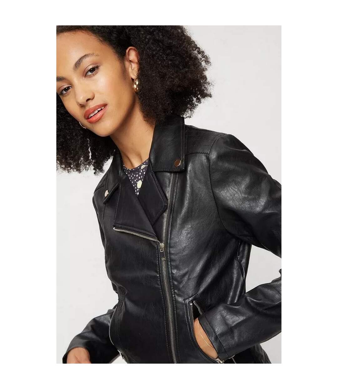 Dorothy Perkins - Veste motard - Femme (Noir) - UTDP231