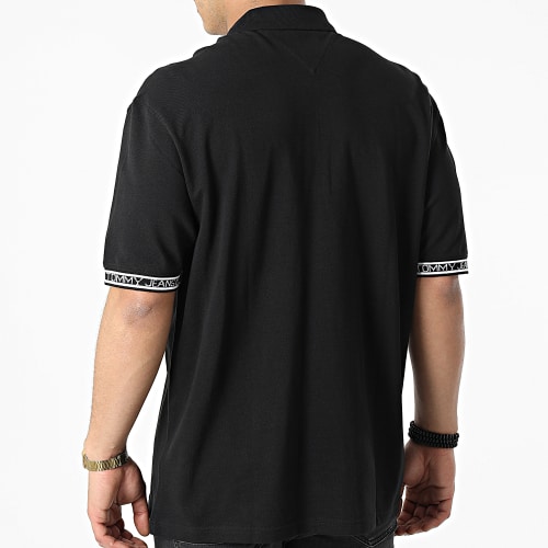 Polo Manches Courtes A Bandes New Casual Tape 2961 Noir