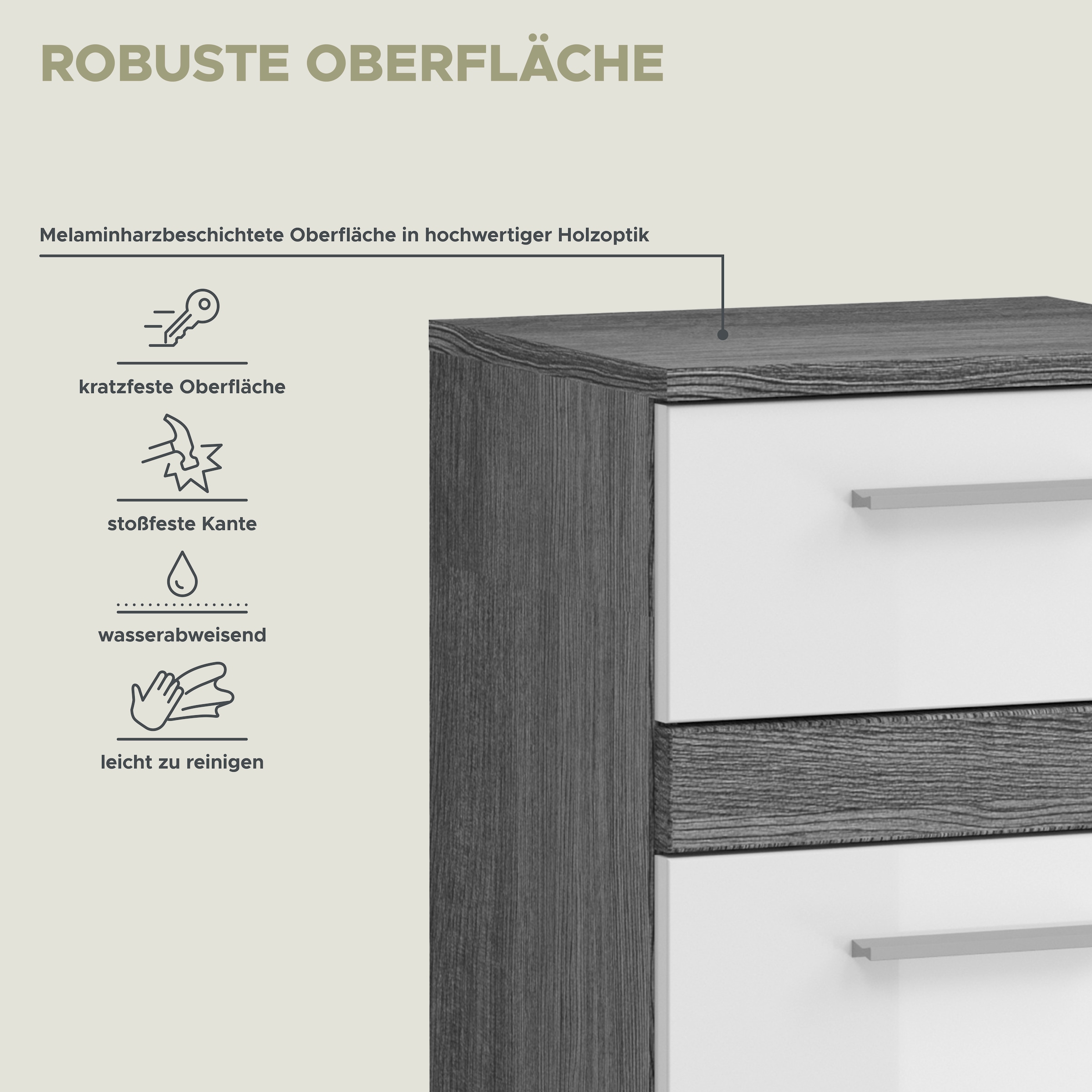 welltime Unterschrank »LUCCA, TOPSELLER!, Breite 35cm, 1 Tür (TA wechselbar), 1 Schubkasten« MDF Front, Badmöbel, Badschrank, Schrank, Bad, Badezimmer
