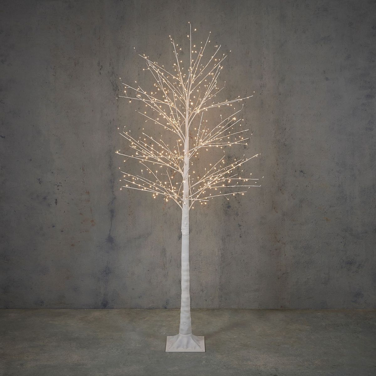 Kerst vloerlamp wit boom 180cm incl. LED met timer IP44 - Ki