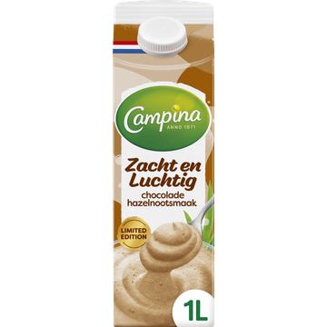 Campina Zacht en Luchtig Chocolade Hazelnootsmaak  Limited Edition 1 L