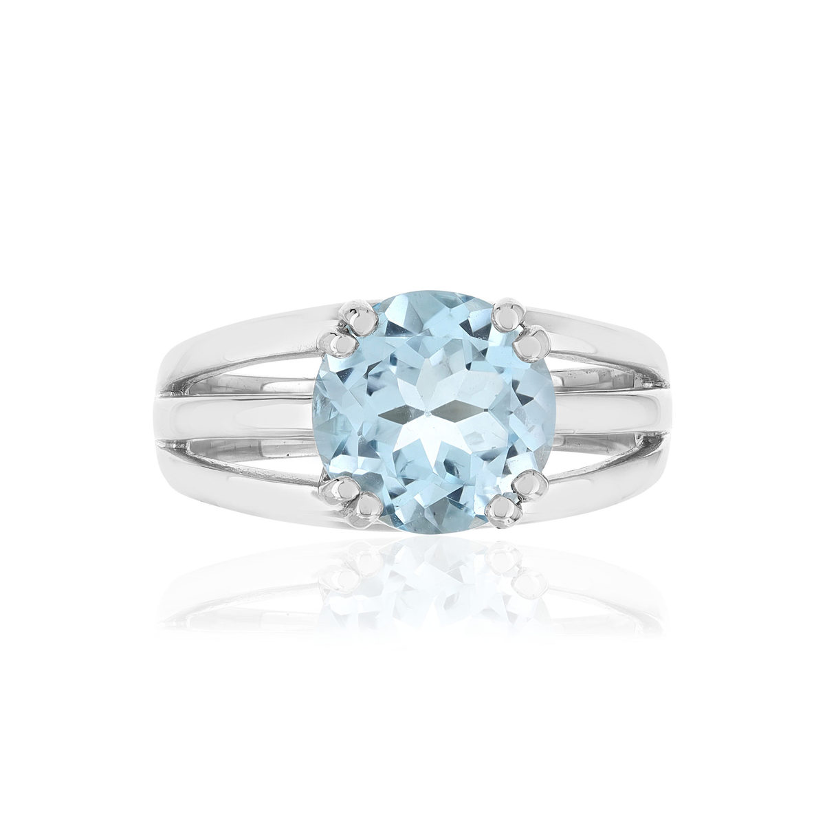 Bague argent 925 topaze bleue