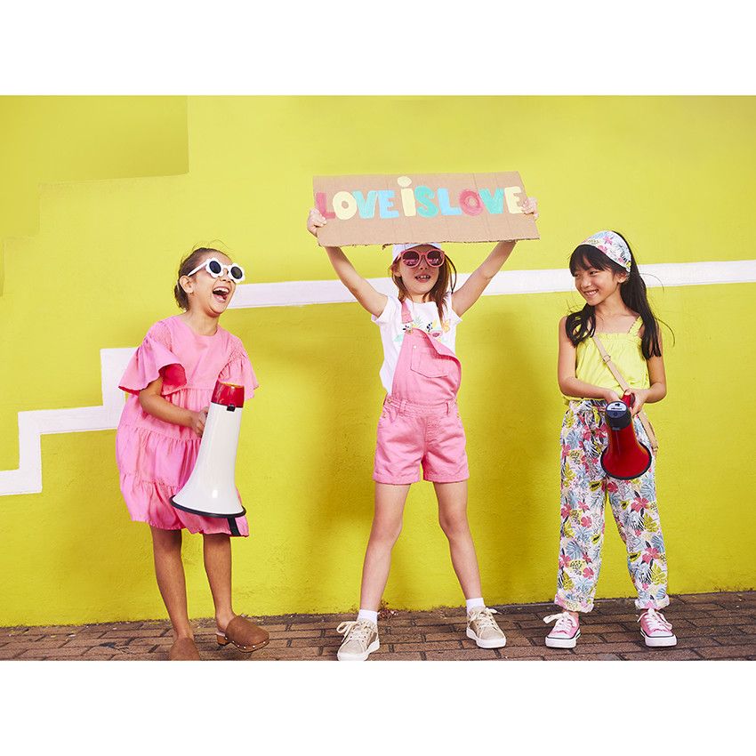 T-shirt manches courtes en jersey avec print fantaisie pour fille - Blanc