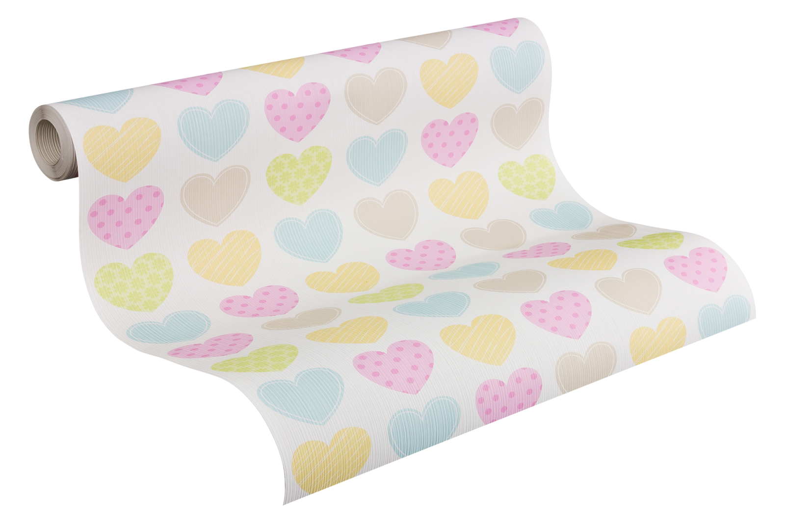 Tapete BOYS & GIRLS 5 - rosa - Herzen - 10 Meter