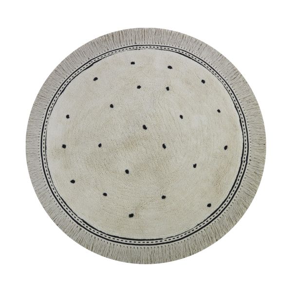 Tapis Petit Round Anna Vloerkleed 110 x 110 cm Dots Cream