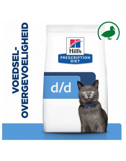 Hill's Prescription Diet D\/D Food Sensitivities Zak - Kattenvoer - Eend Erwt 1.5 kg