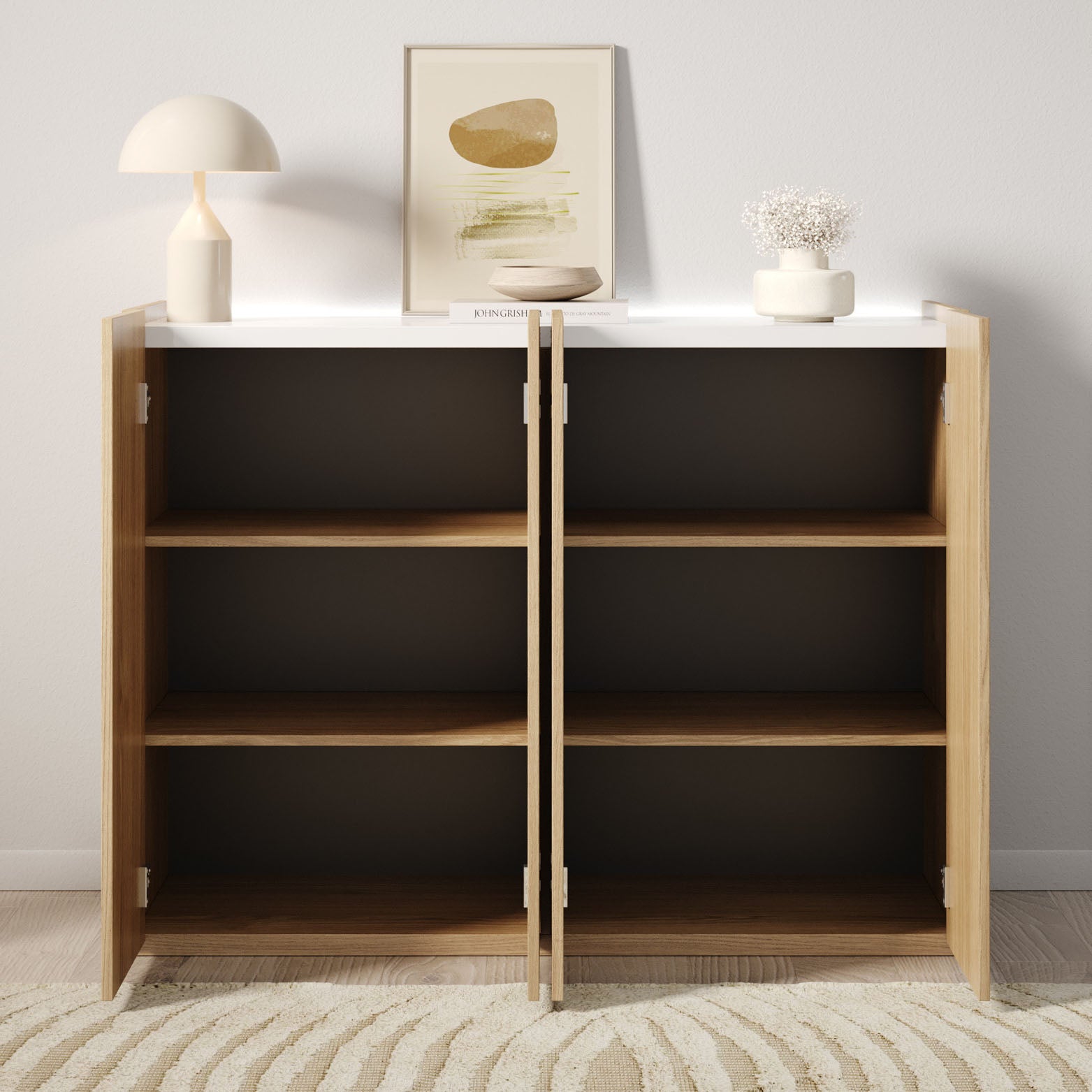 Encore - Schoenenkast met 6 vakken - Eiken - 126x40x95 cm
