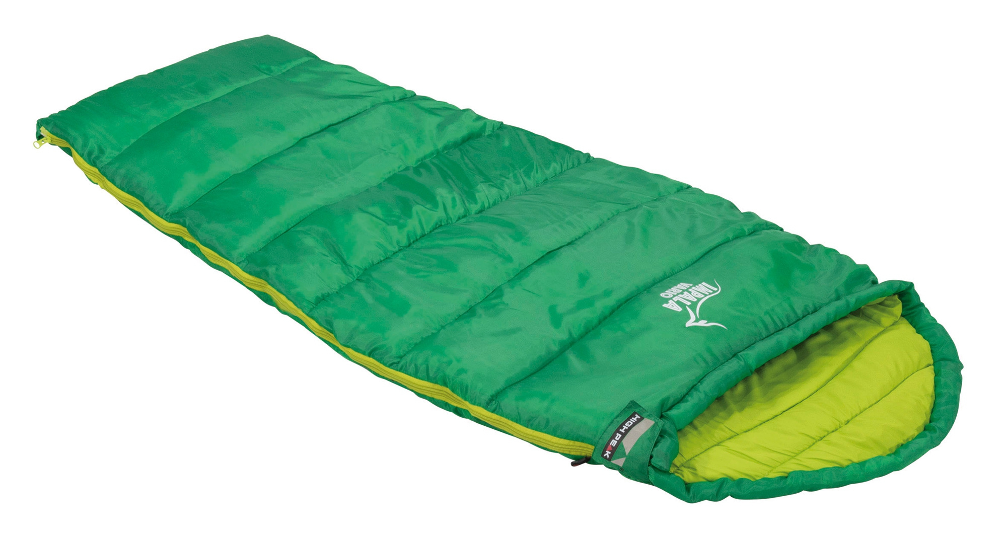 High Peak Vario Kinder Mumienschlafsack verlängerbar 135 - 165 cm grün/lime Impala