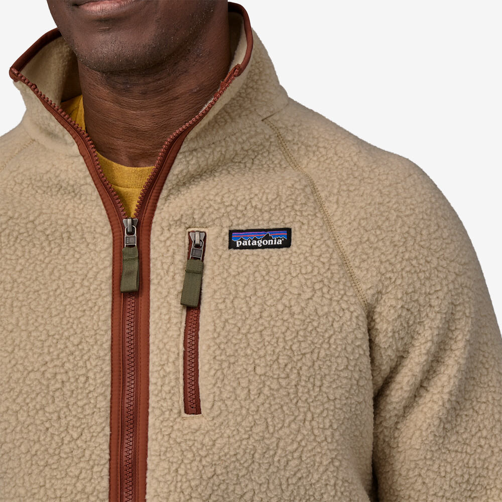 Herren-Retro-Fleecejacke