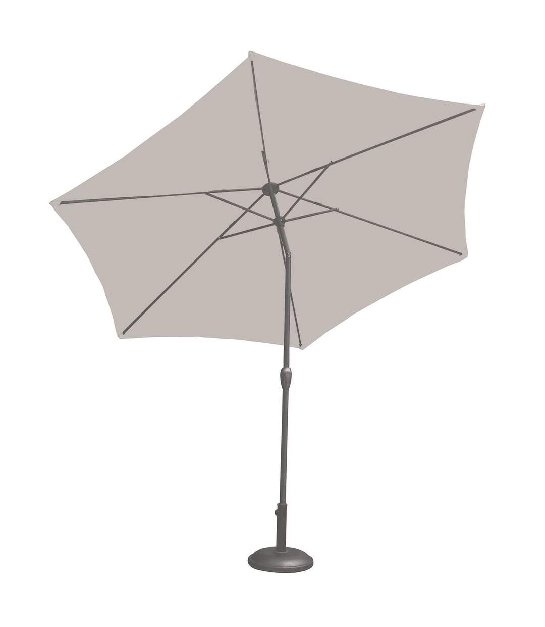 Parasol droit à LED Monaco - Diam. 270 cm - Gris perle