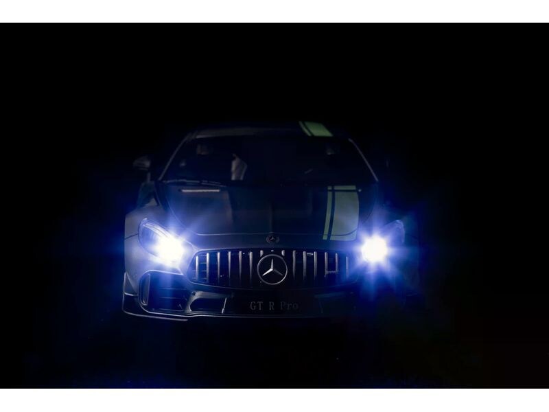 TEC-TOY Auto Mercedes-AMG GT R Pro mit Licht, Grau, 1:16 Ferngesteuerter Sportwagen mit Licht für Kinder ab 6 Jahren