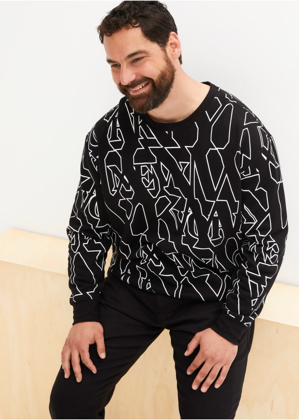 Sweat en coton bio, coupe loose