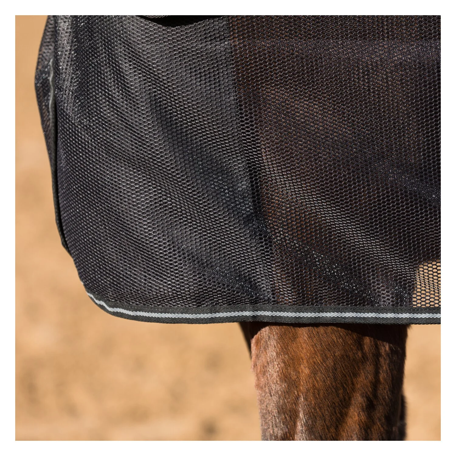 EQUINE MICROTEC Fliegendecke Micro Mesh Protect - black