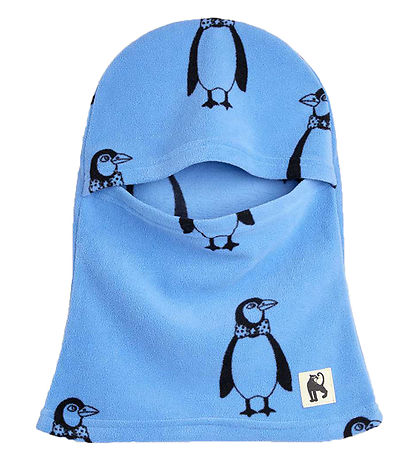 Mini Rodini Schlupfmütze - 1-lagig - Pinguin Fleece - Blau