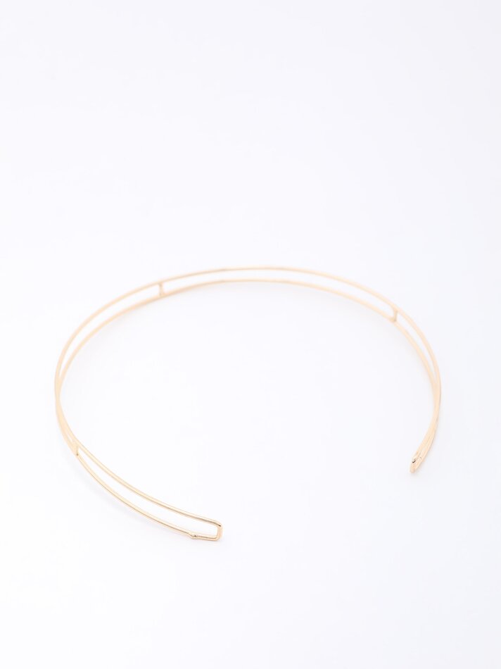 Conjunto de gargantilha e colar - Dourado