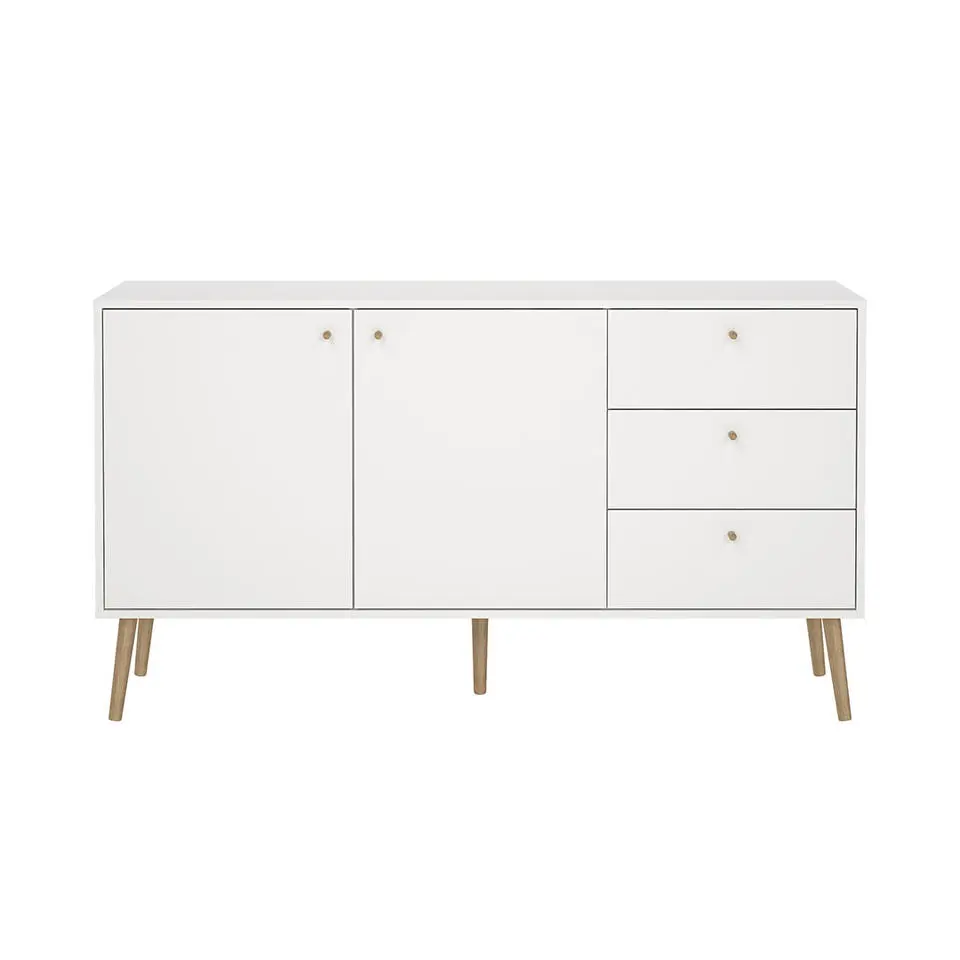 Hioshop Bodo dressoir 2 deuren- 3 lades wit