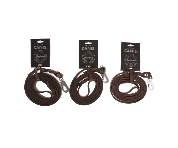 Leather Leash (pcp hook) 1,5 x 180 brown