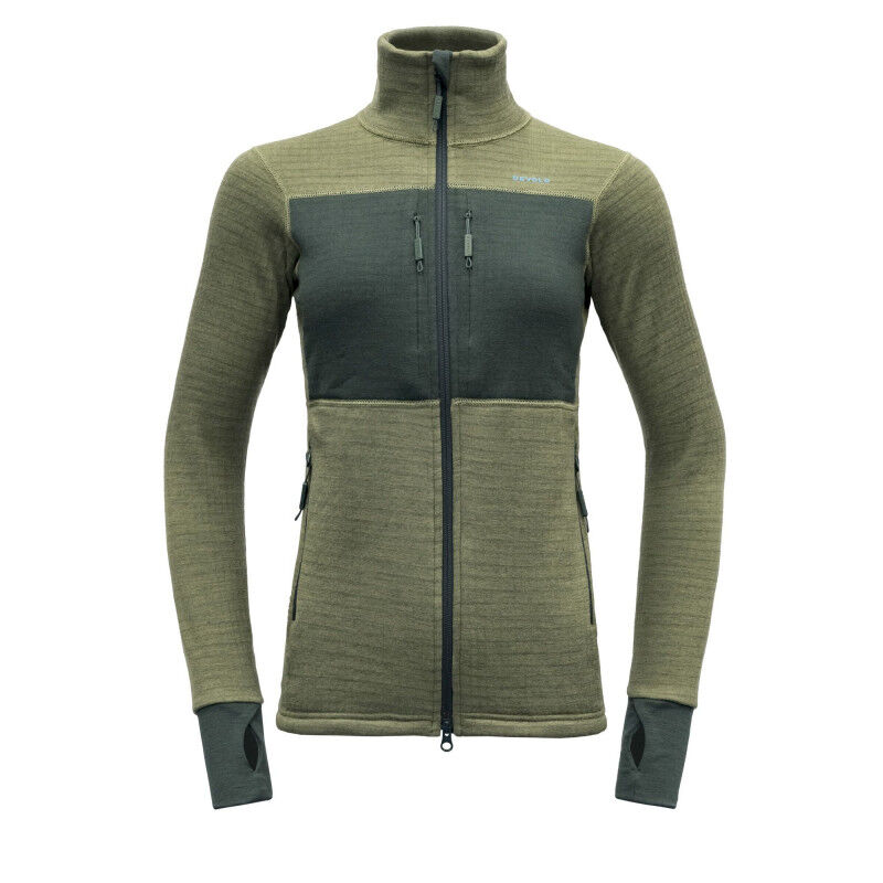 Egga Grid Merino Jacket - Polaire en laine mérinos femme