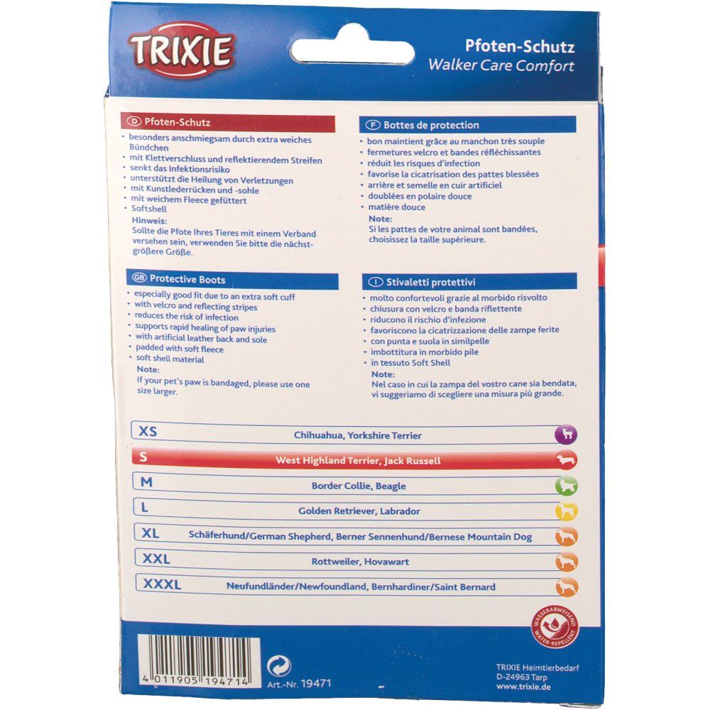 Trixie Pfotenschutz Walker Care Comfort S