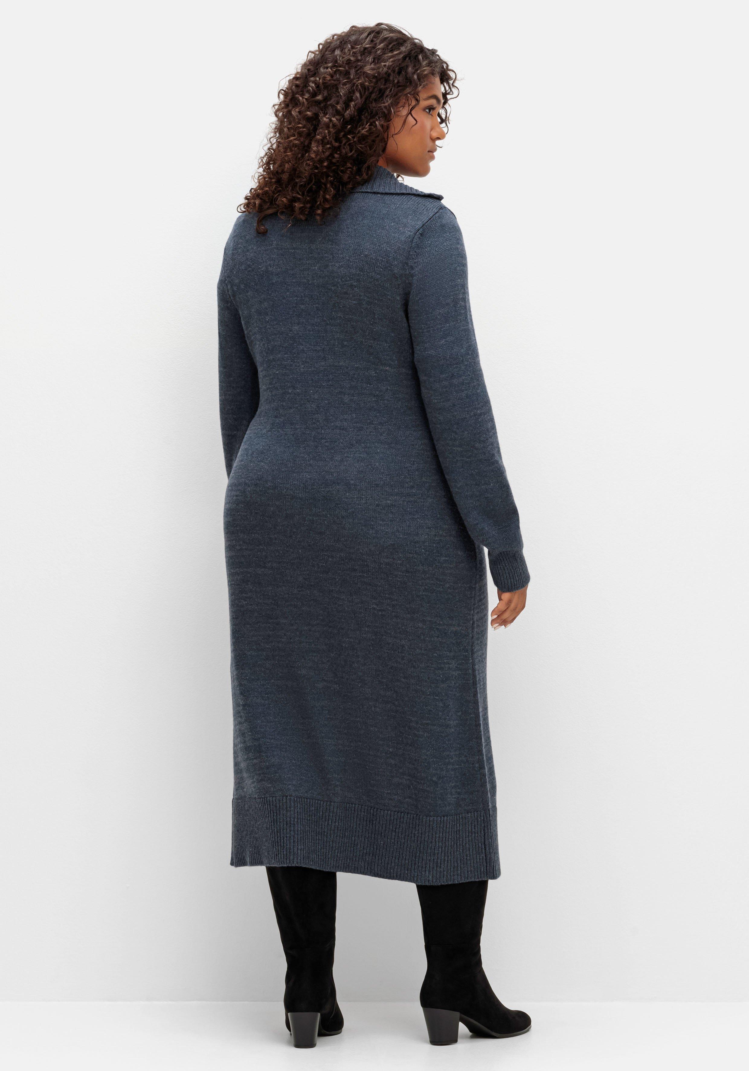 Strickkleid in Midilänge, mit Troyerkragen