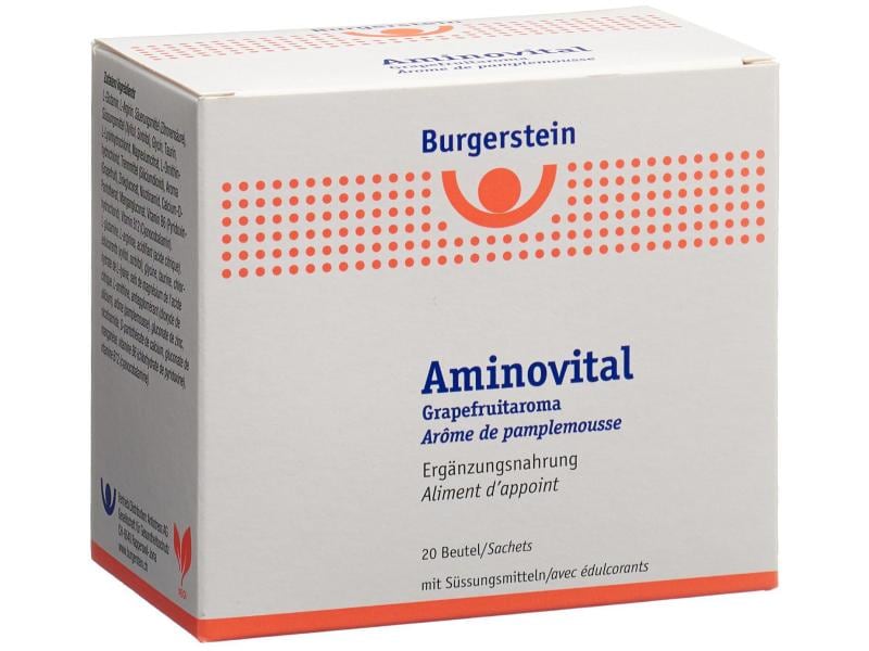Burgerstein Aminovital Grapefruit 20 Beutel Vegane Aminosäurenmischung