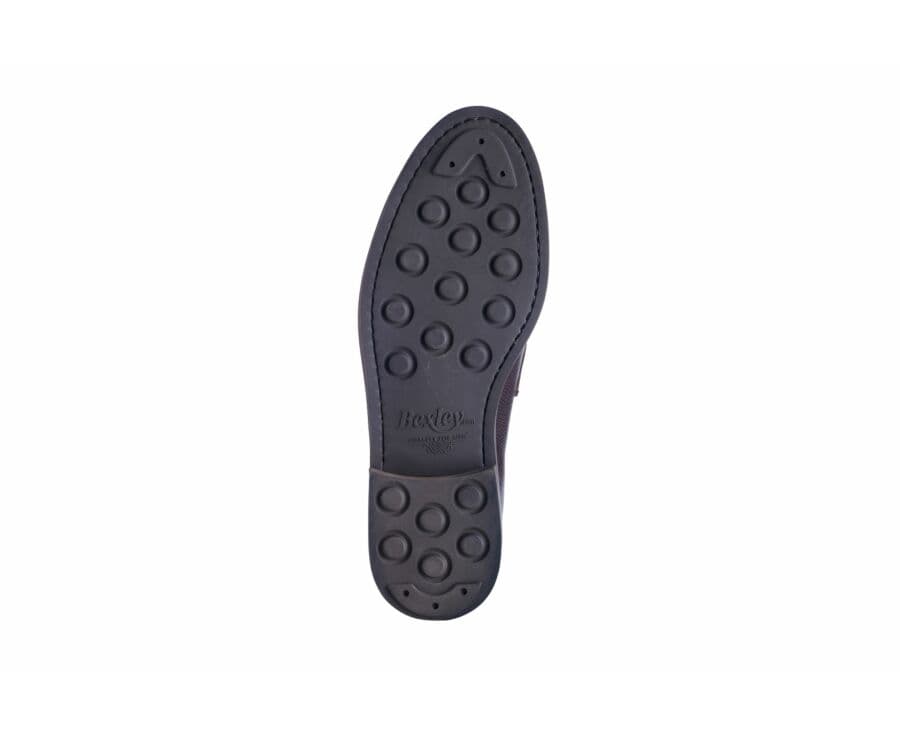 Mocassin homme Cuir Chocolat Grainé - WEMIC GOMME CITY