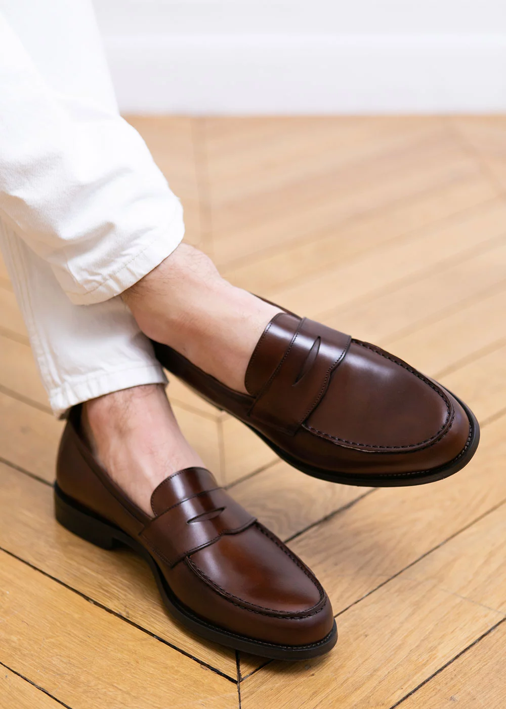 MOCASSIN BRENDISI CUIR CHOCOLAT