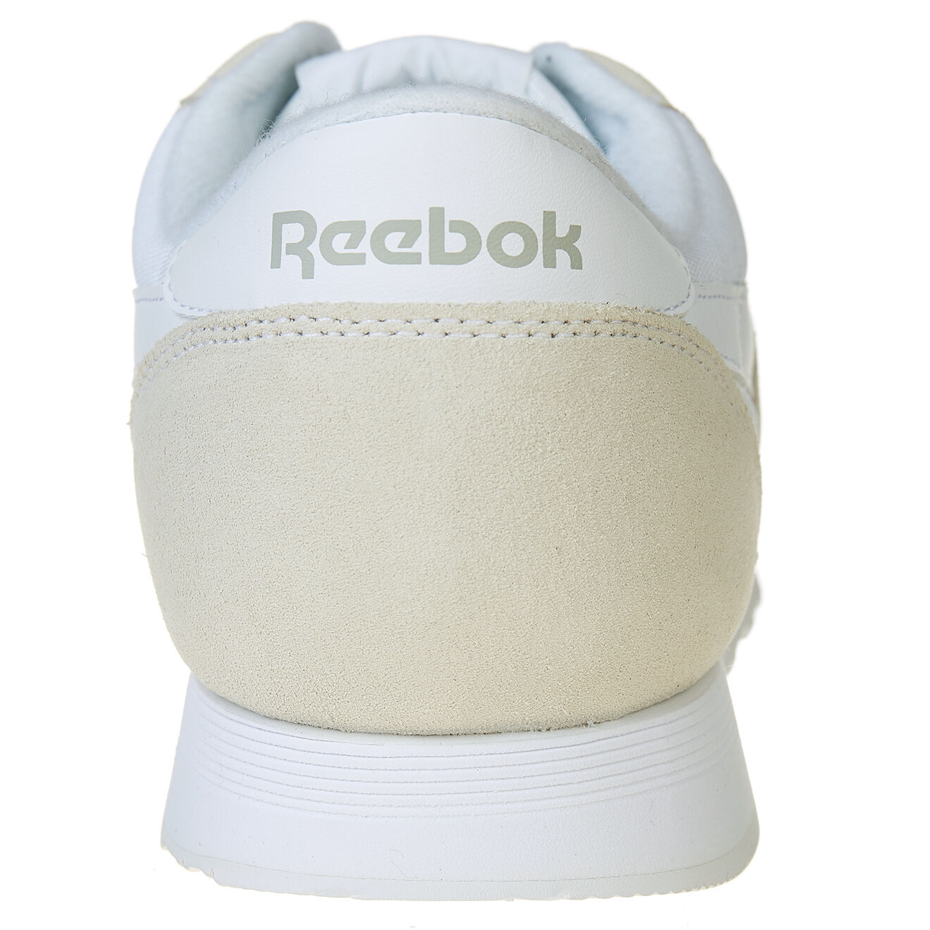 Reebok Baskets en Velours de Cuir & Textile Classic Nylon blanc/gris clair