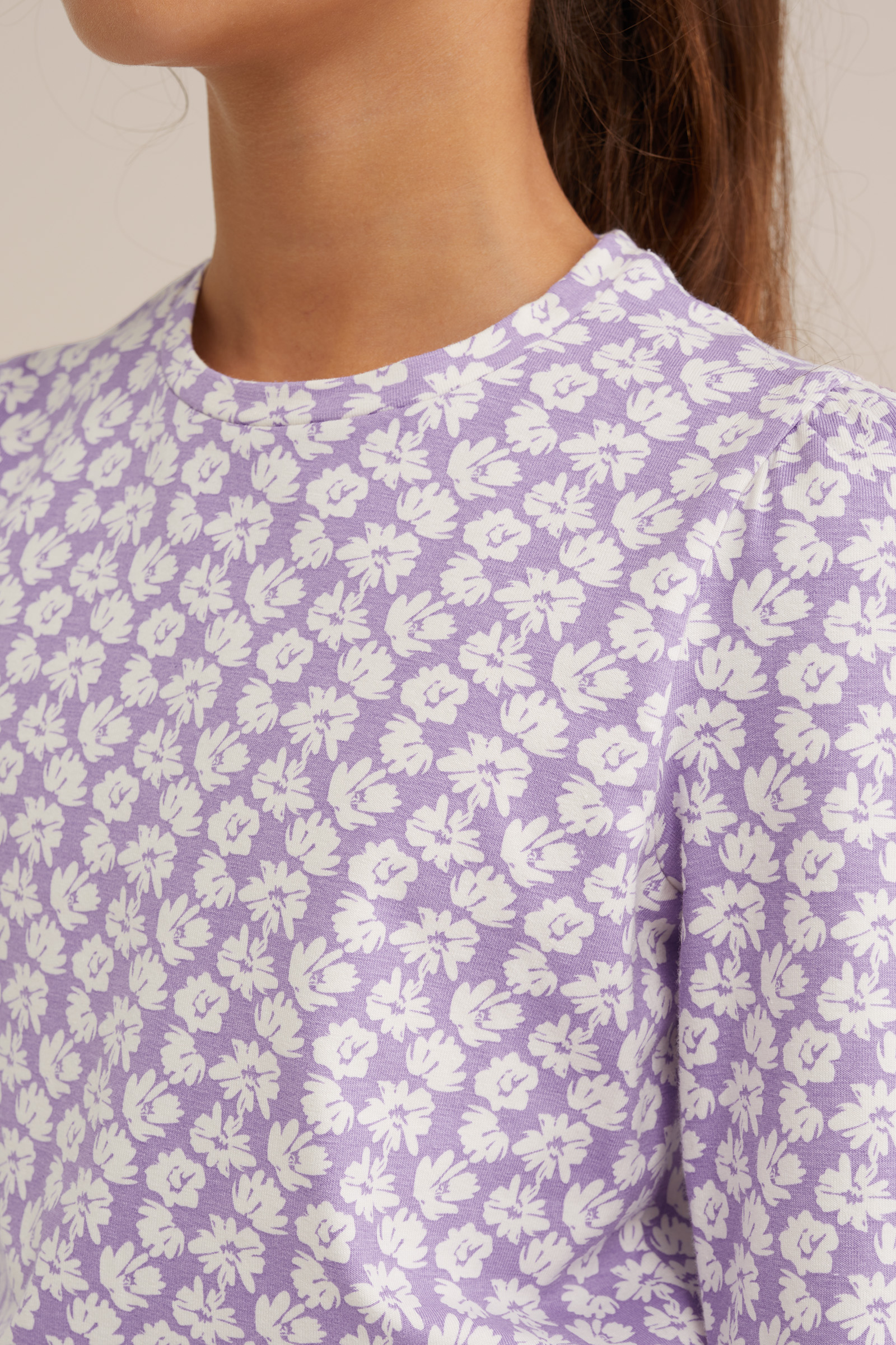 Meisjes t-shirt met dessin WE Fashion Lichtpaars