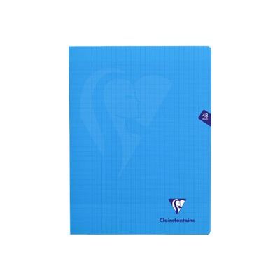 Clairefontaine Mimesys - Cahier polypro 24 x 32 cm - 48 pages - grands carreaux (Seyes) - disponible dans différentes couleurs