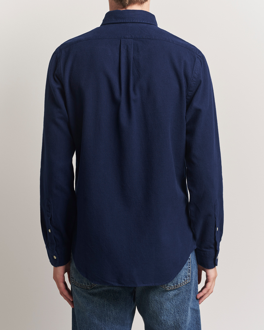 Polo Ralph Lauren Custom Fit Brushed Flannel Shirt Newport Navy