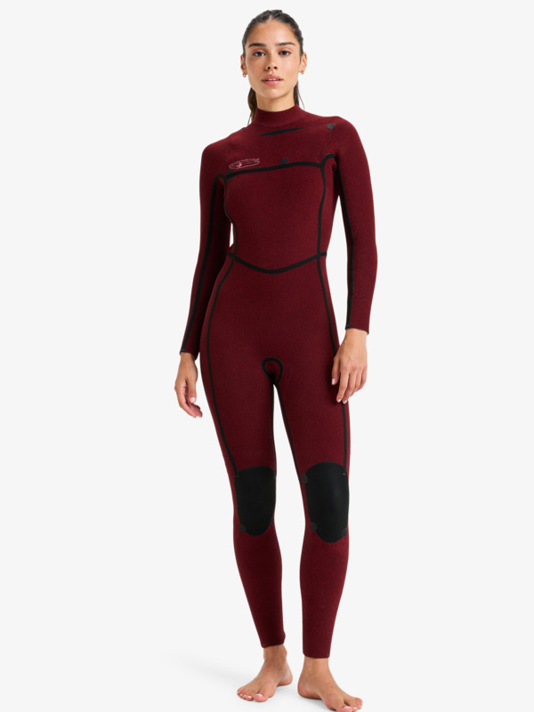 3/2 Rise Natural Combinaison de surf zip poitrine Noir Femme