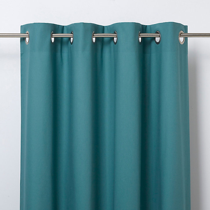 Rideau GoodHome Hiva vert bleu l.140 x H.260 cm