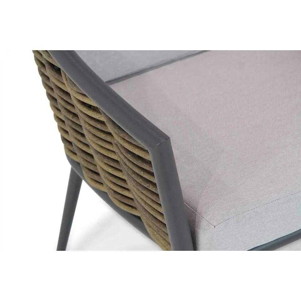 Tuinset 4 personen 180 cm Aluminium/wicker Grijs Coco Olivine/Vienna