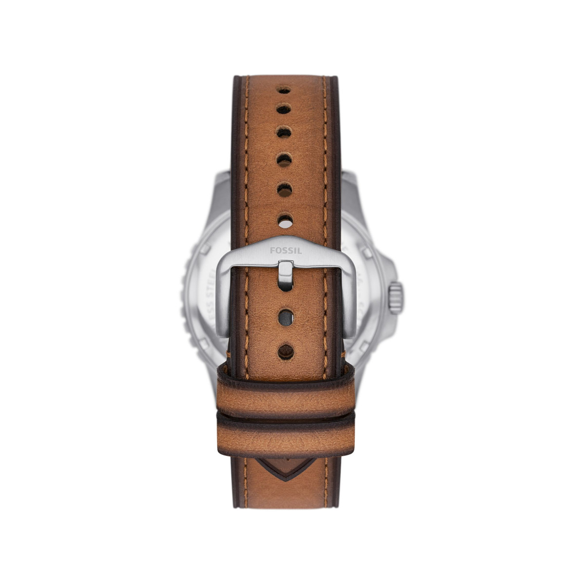 Montre FOSSIL Blue homme bracelet cuir marron