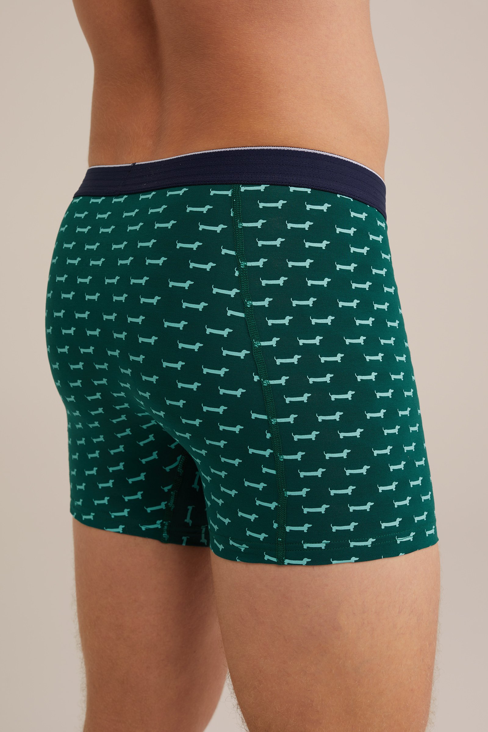 boxershort met dessin WE Fashion Donkergroen