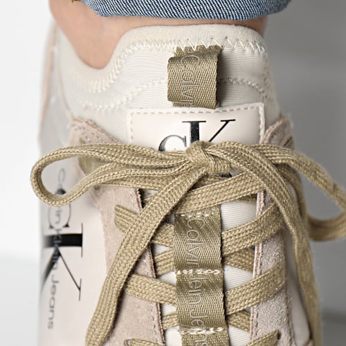 Baskets Runner Sock Lace Up 0553 Eggshell Travertine