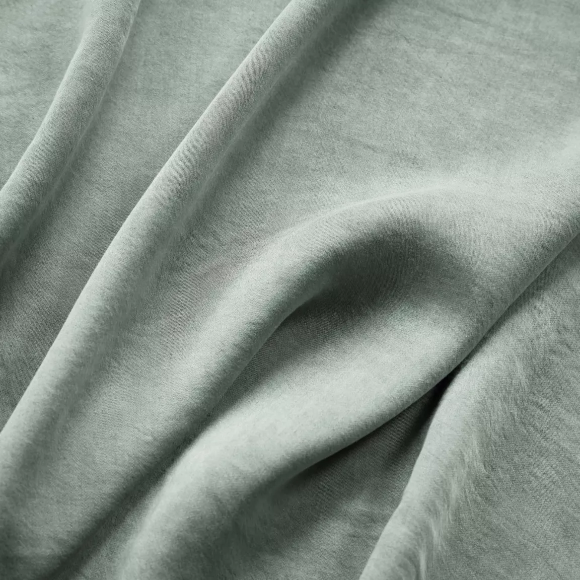 Rideau lyocell Tencel™ ajustable (140 x max 270 cm) Olivia Vert eucalyptus