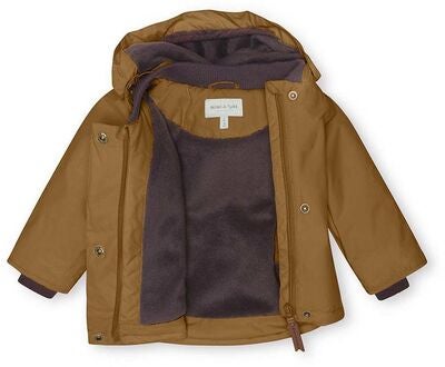 MINI A TURE Wang Vinterjakke, Rubber Brown