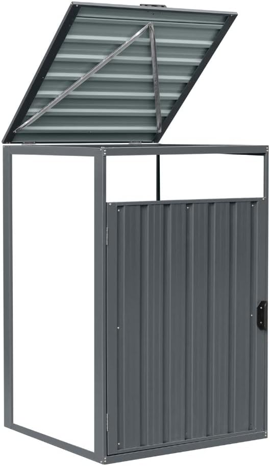 Home Deluxe - Mülltonnenbox CUBO - Platz für 3 x 240 Liter Mülltonnen, Farbe: Anthrazit, Witterungsbeständig inklusive Schloss und Schlüssel I Mülltonnenbox Gartenbox
