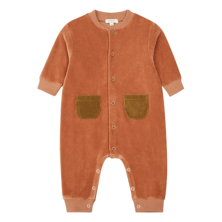 Marlot Paris Combinaison Velours Camille | Vieux Rose