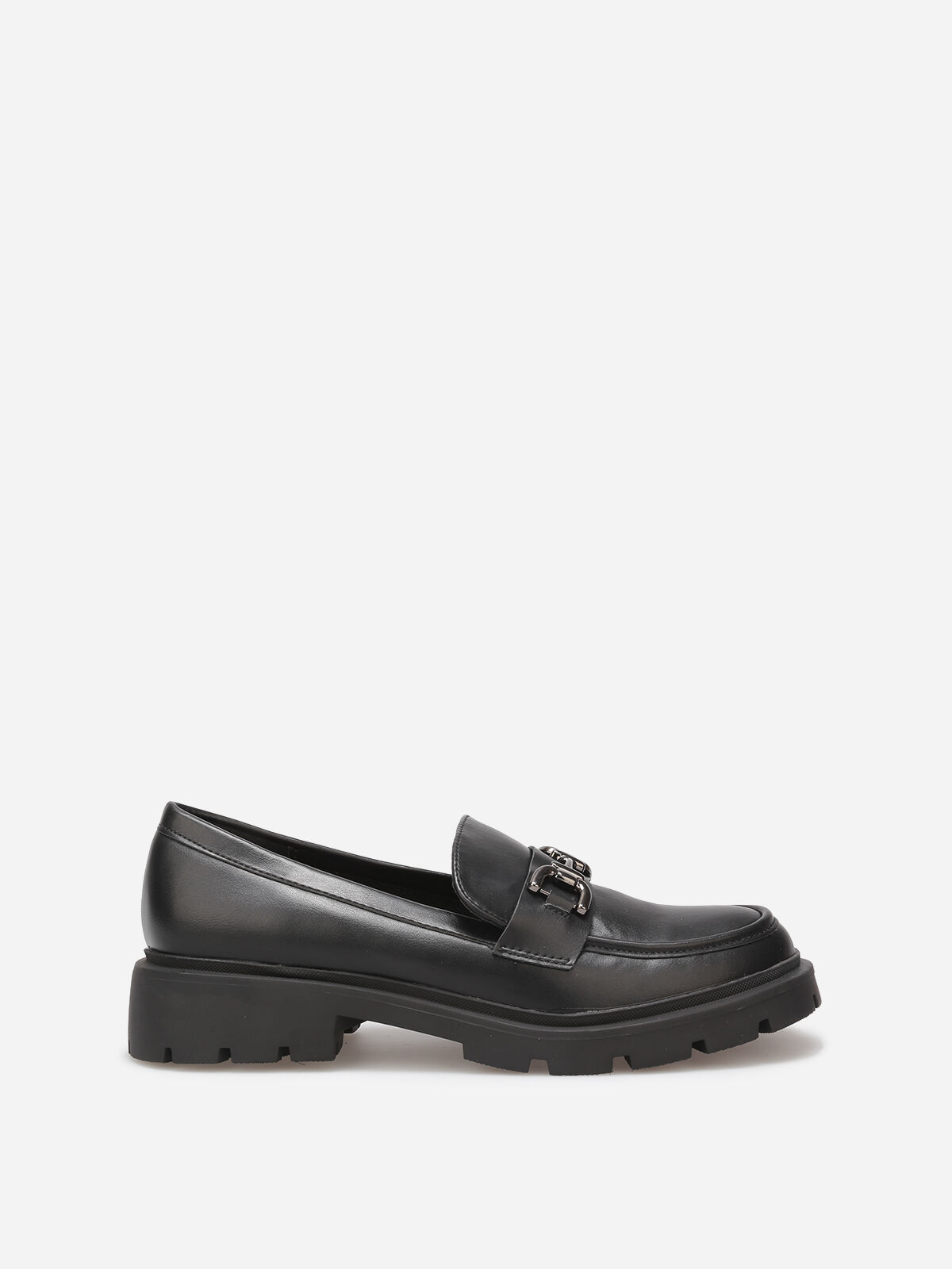 Mocassins chunky à boucle- Noir