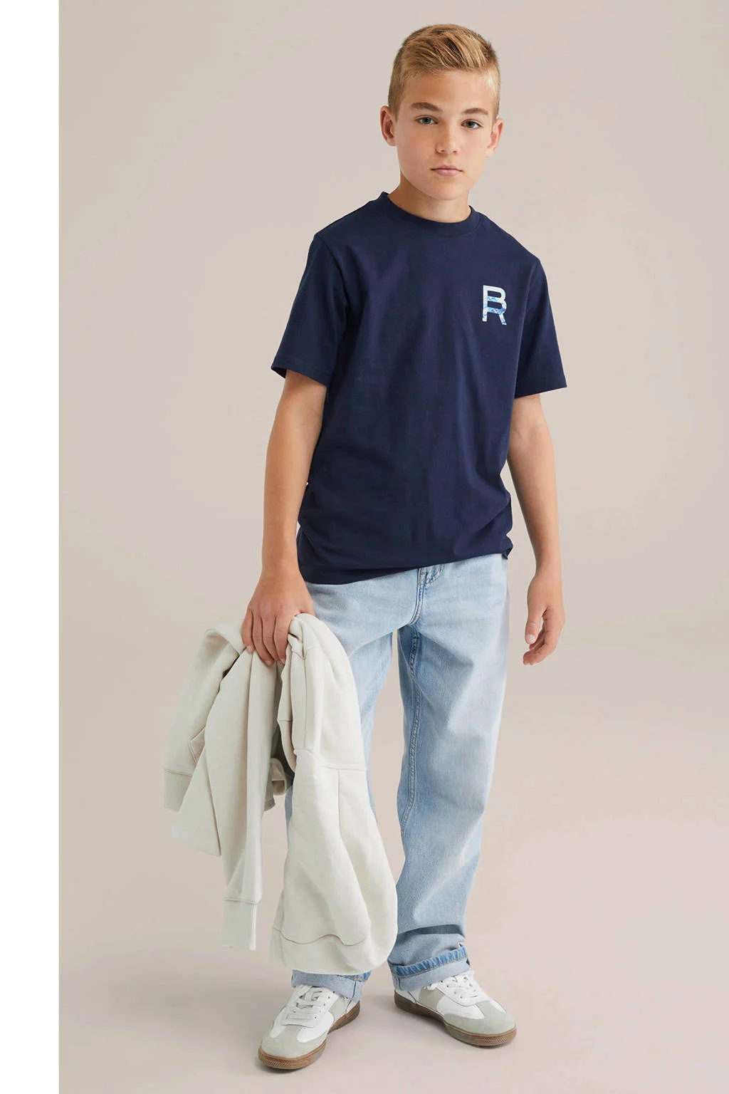 WE Fashion Blue Ridge T-shirt donkerblauw