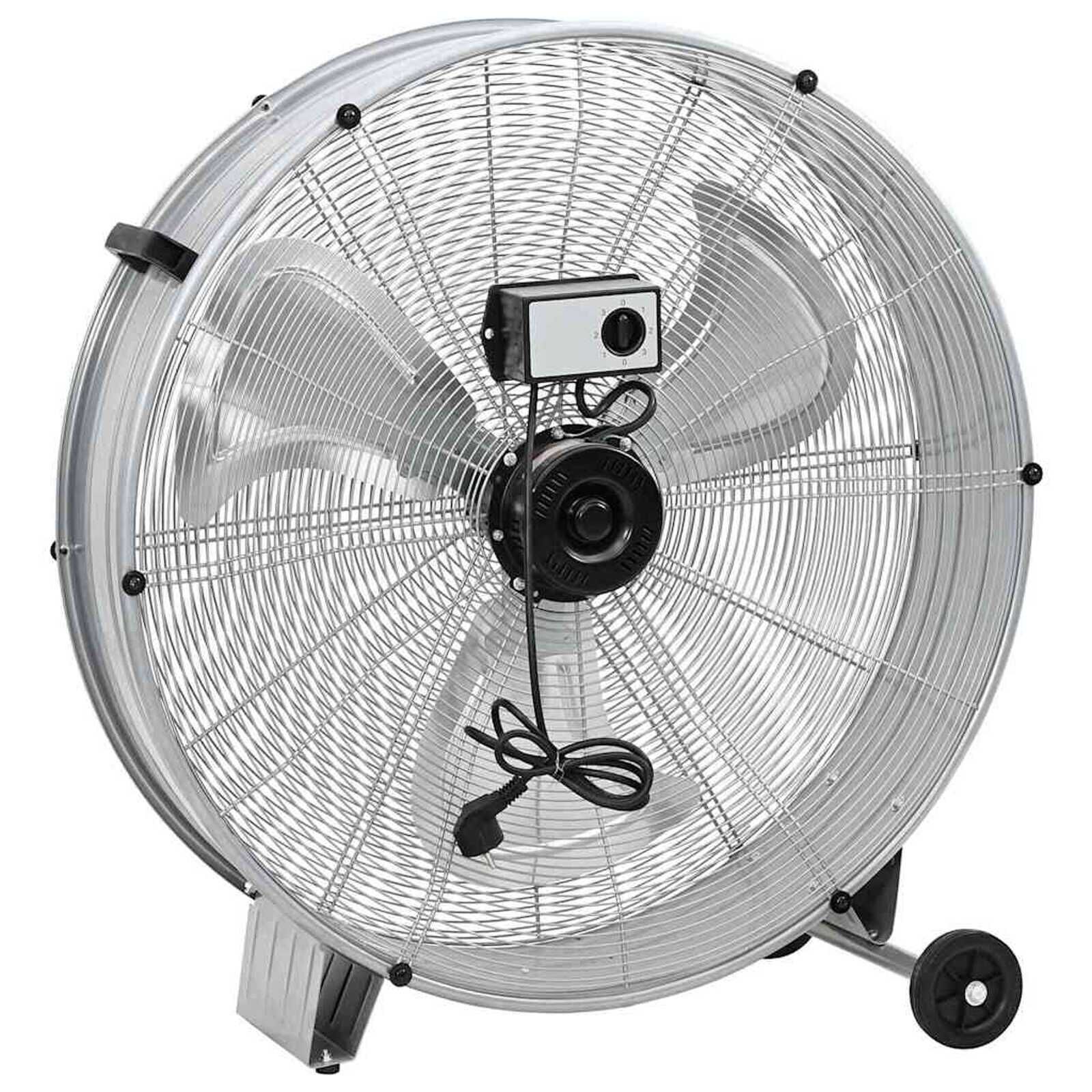 vidaXL Trommelventilator met wiel 79 x 37 x 82 cm aluminium