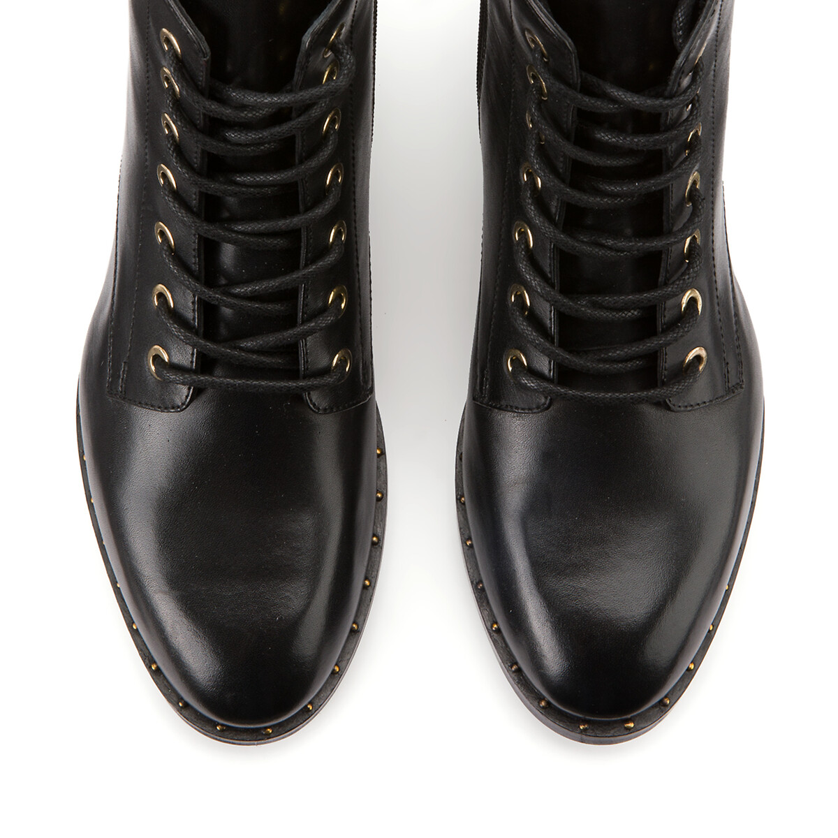 COLEÇÕES LA REDOUTE<br>Botas com detalhes em vermelho